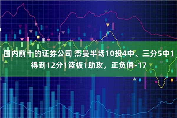 国内前十的证券公司 杰曼半场10投4中、三分5中1得到12分1篮板1助攻，正负值-17